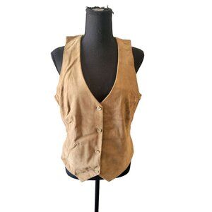Banana Republic Brown genuine Suede Leather Vest NWT
